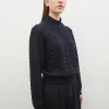 pull en maille motif floral