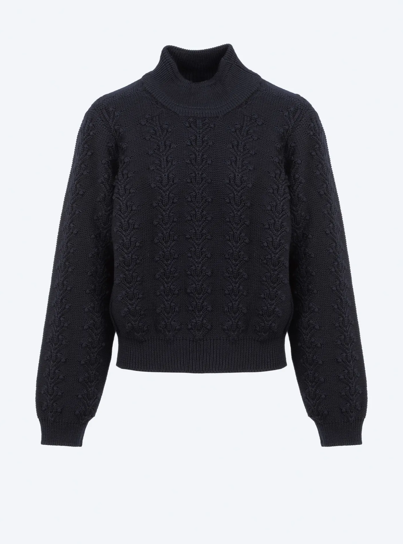 pull en maille motif floral