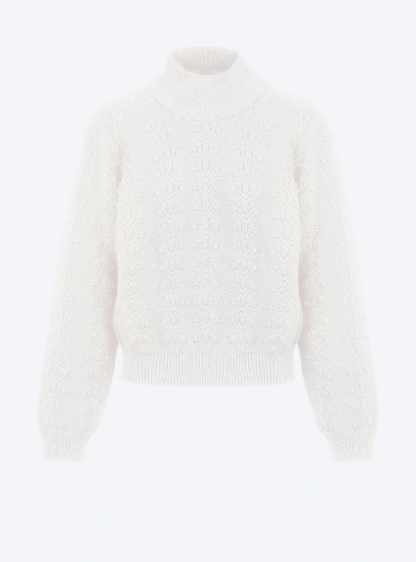 pull en maille motif floral