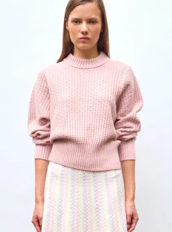 pull fin maille gaufrée