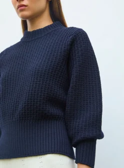 pull fin maille gaufrée