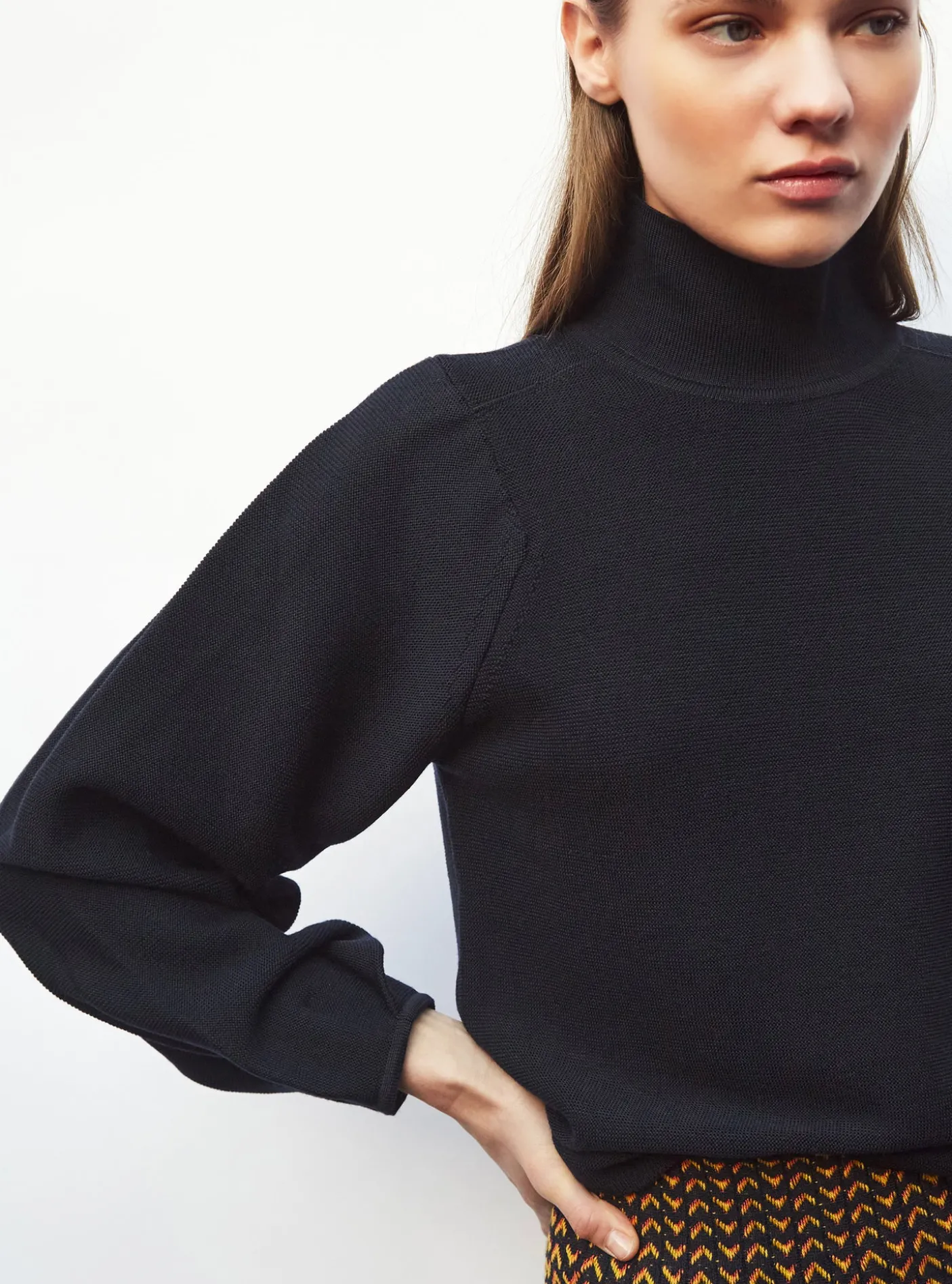 pull fin maille point mousse