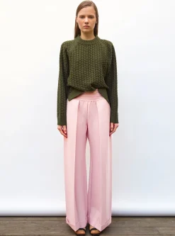 pull loose maille entrelacée