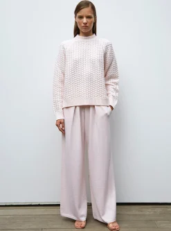pull loose maille entrelacée