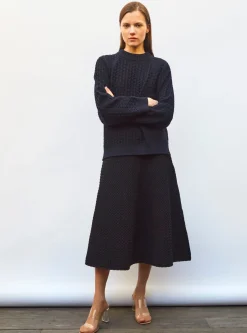 pull loose maille entrelacée