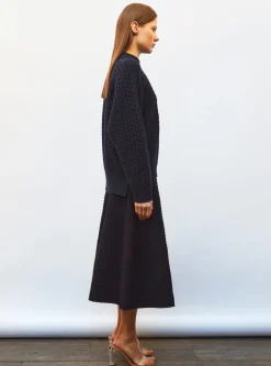 pull loose maille entrelacée