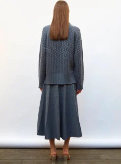 pull loose maille entrelacée