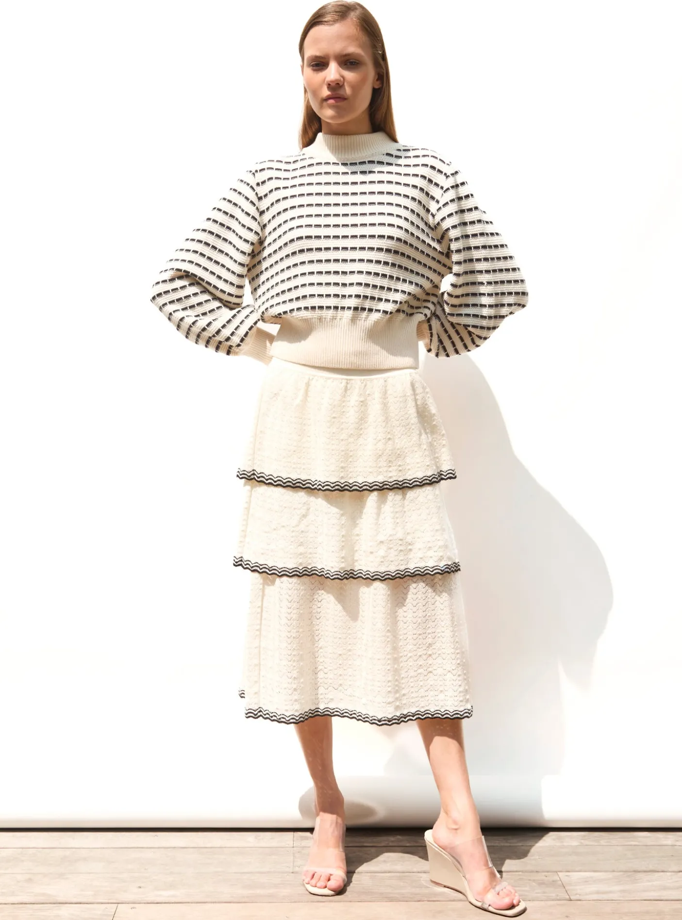pull maille manches blousantes