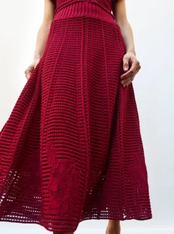 robe en maille cannage ajourée