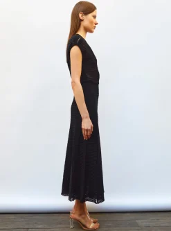 robe en maille cannage ajourée