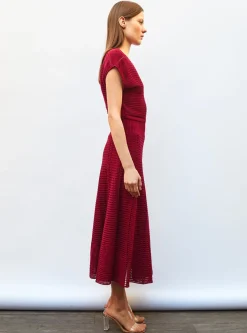 robe en maille cannage ajourée