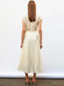 robe en maille cannage ajourée