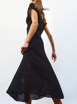 robe en maille cannage ajourée