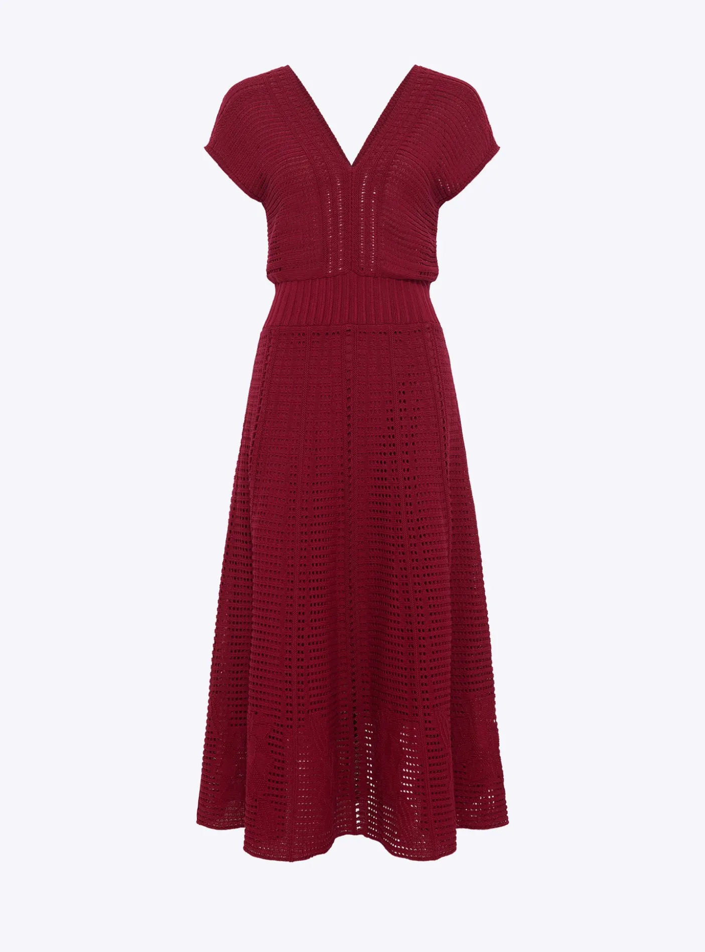 robe en maille cannage ajourée