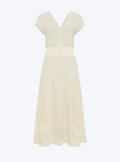robe en maille cannage ajourée