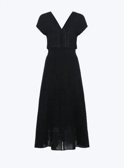 robe en maille cannage ajourée
