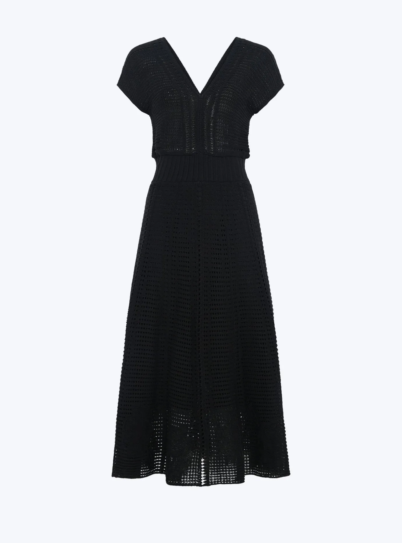 robe en maille cannage ajourée