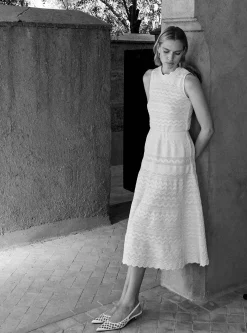 robe longue maille croquet