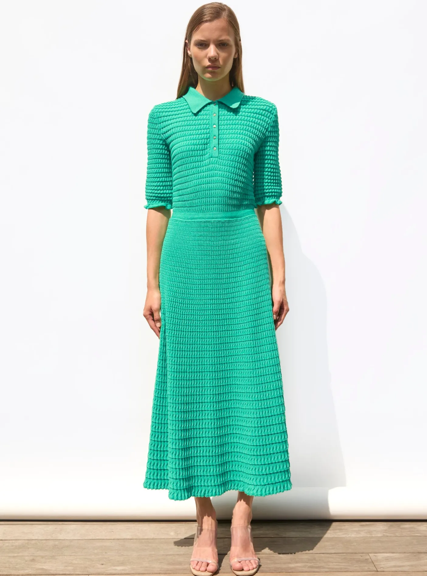 robe longue maille origami