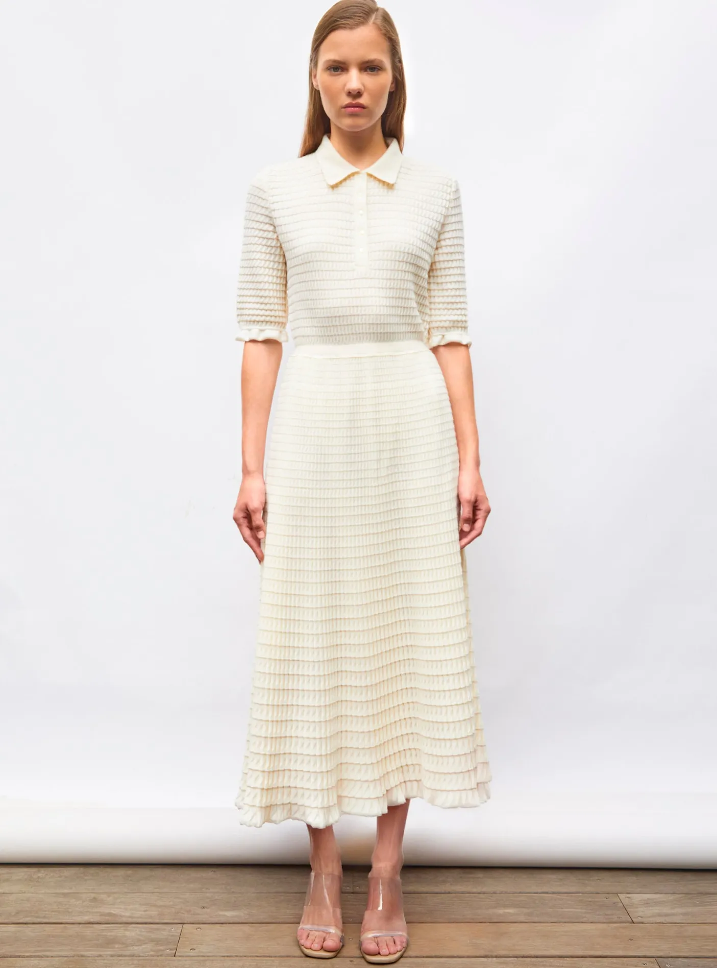robe longue maille origami