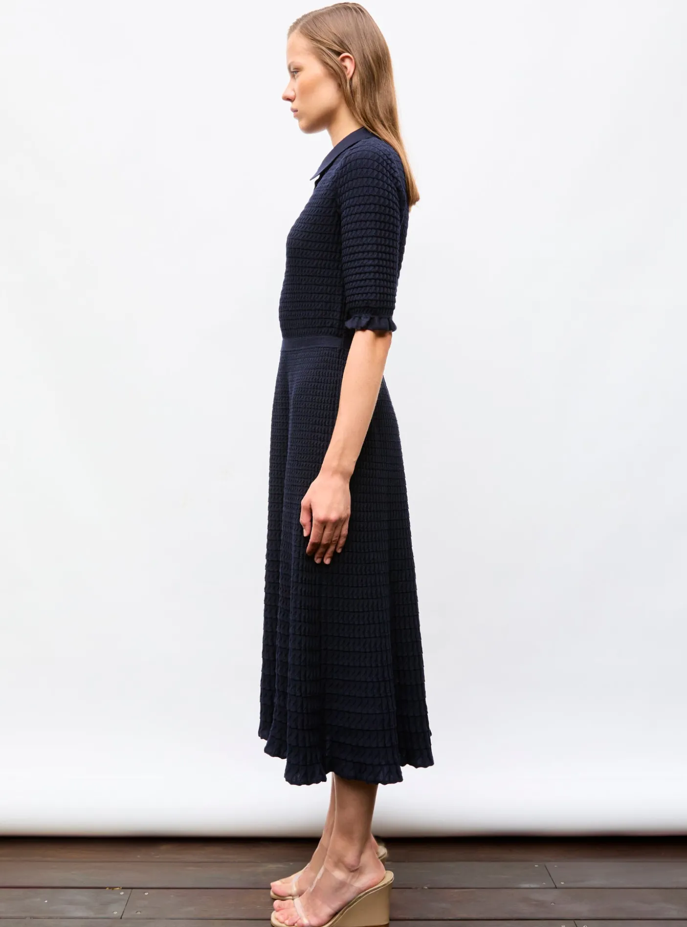 robe longue maille origami