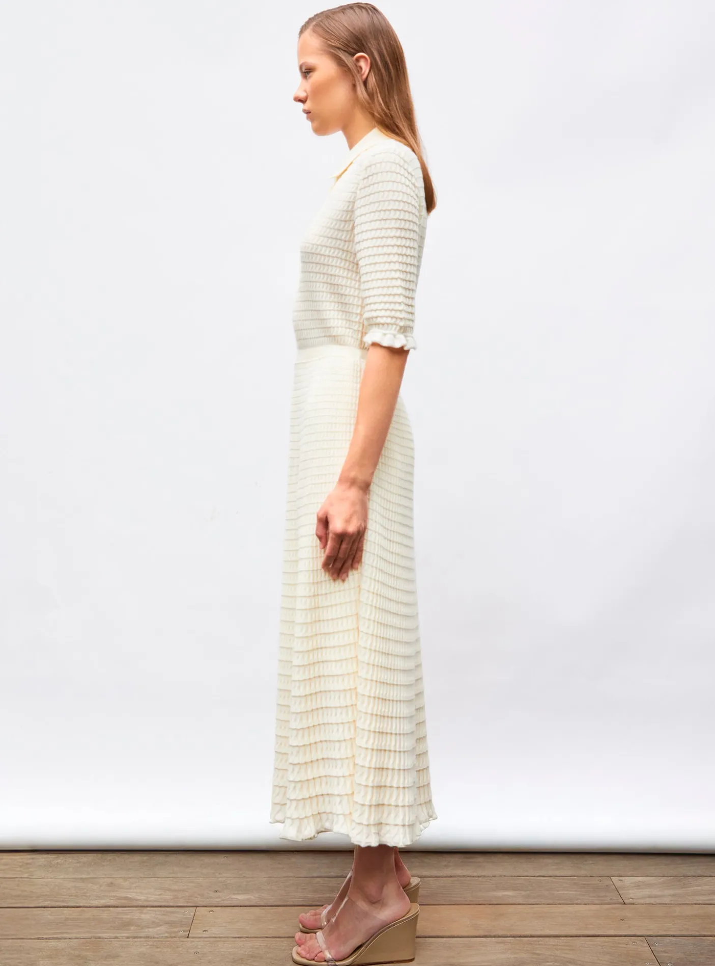 robe longue maille origami
