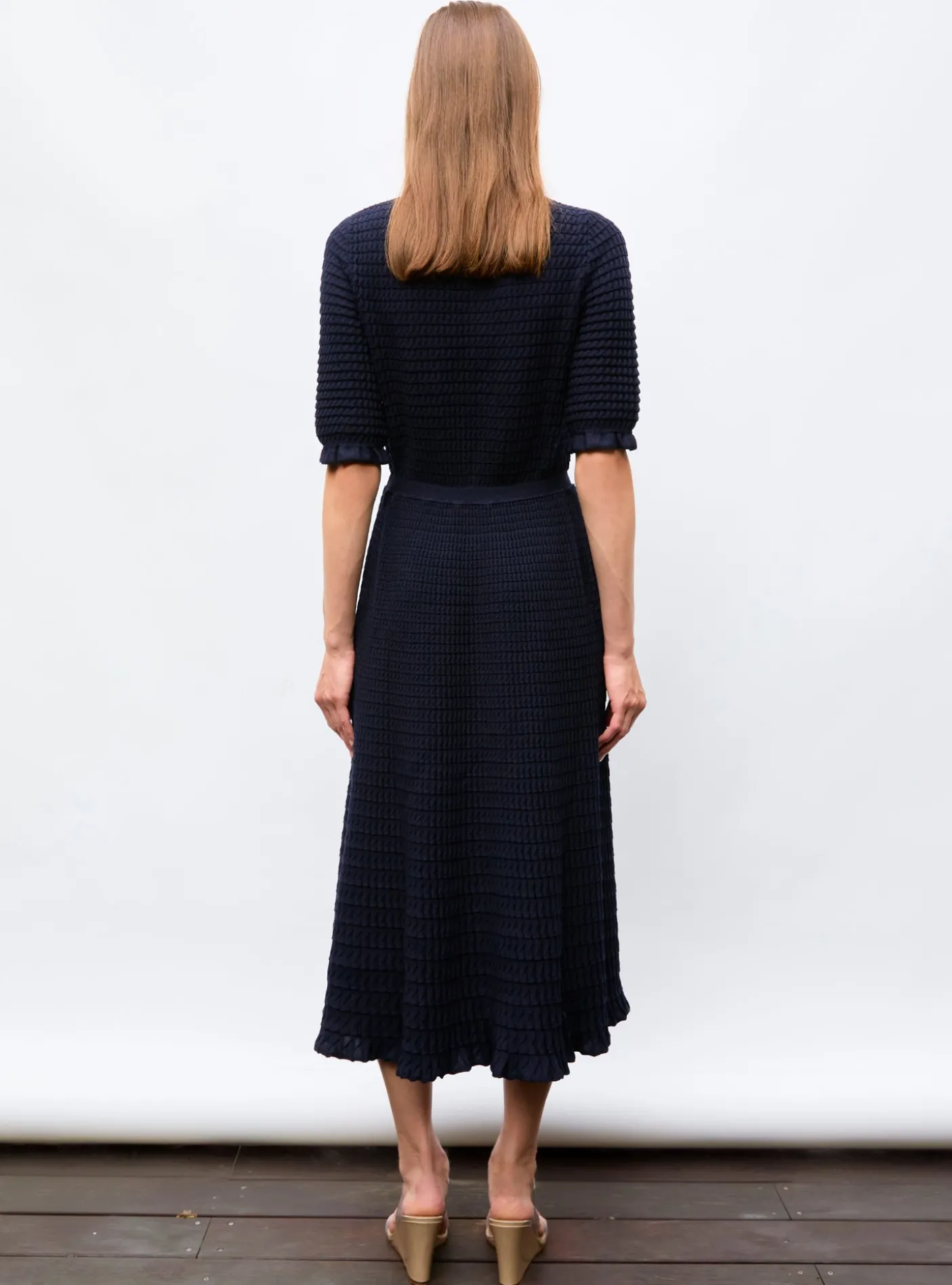 robe longue maille origami