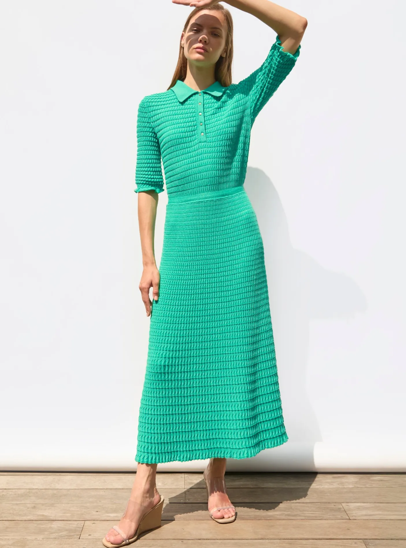 robe longue maille origami