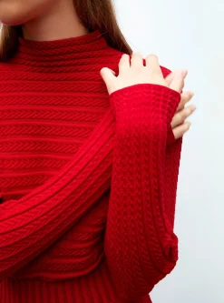 robe longue maille plissée