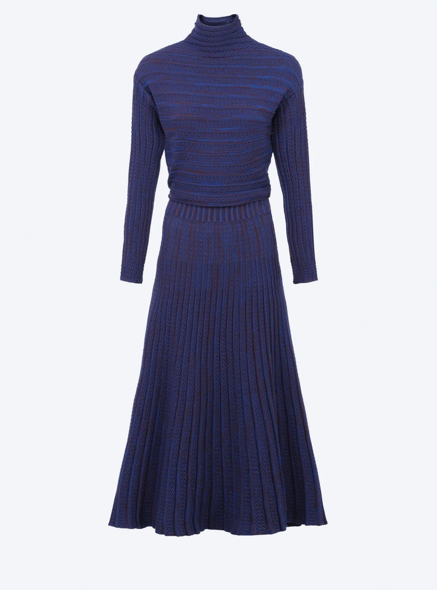 robe longue maille plissée