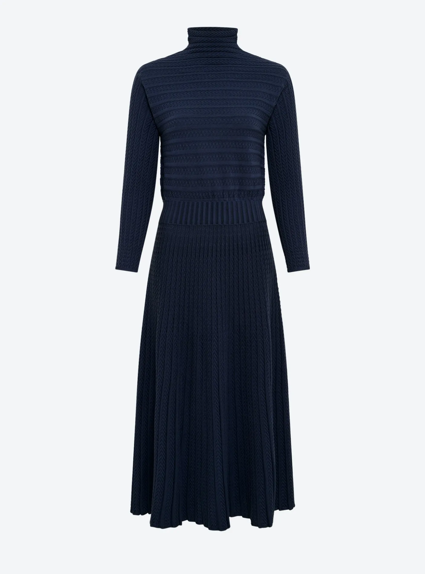 robe longue maille plissée