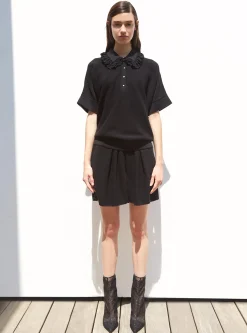 short en maille à plis