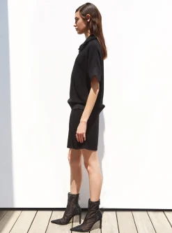 short en maille à plis