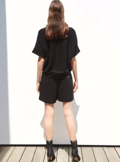 short en maille à plis