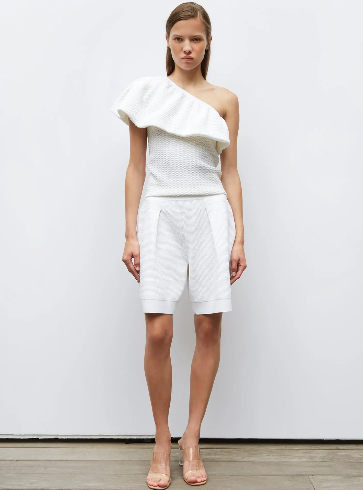 short en maille mini côte piquée