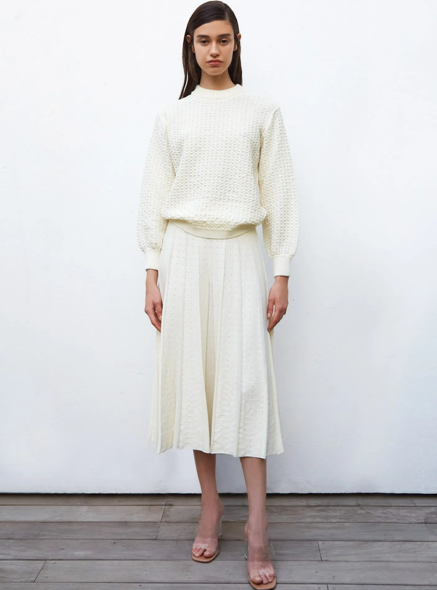 sweater en maille entrelacée