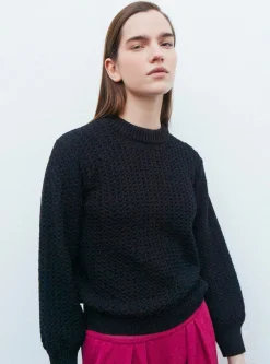 sweater en maille entrelacée