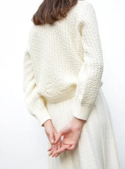 sweater en maille entrelacée