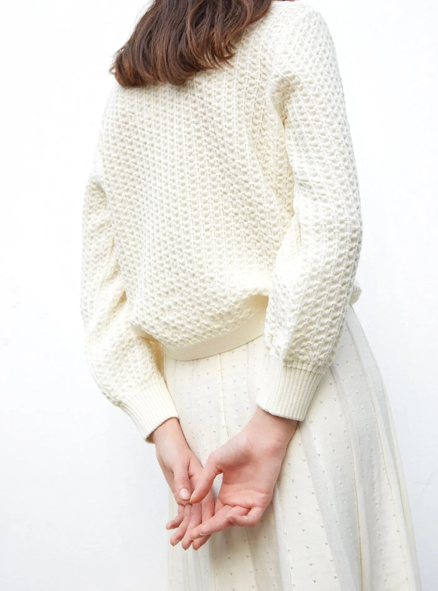 sweater en maille entrelacée