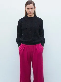 sweater en maille entrelacée
