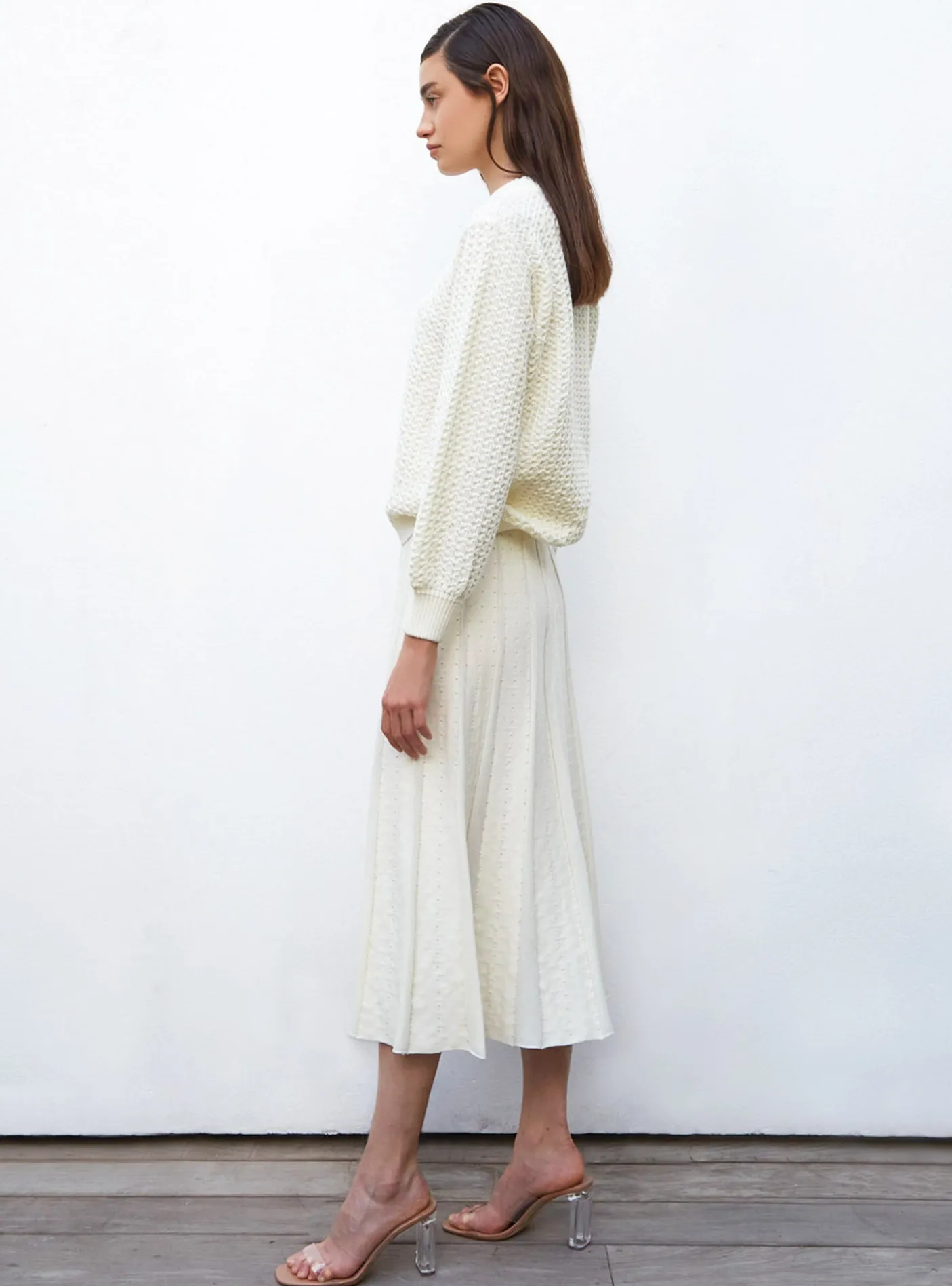 sweater en maille entrelacée