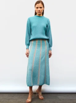 sweater en maille torsade
