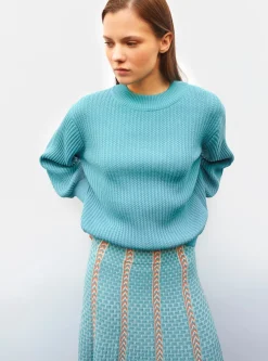 sweater en maille torsade