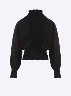 top à plastron smocké