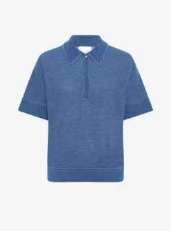 top ample à col polo