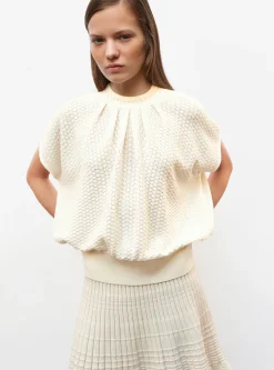 top ample en maille pointelle