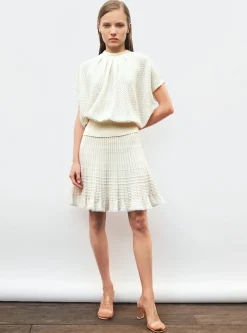 top ample en maille pointelle