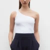 top asymétrique en maille ondulée