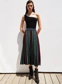 top asymétrique en maille ondulée