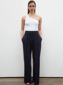 top asymétrique en maille ondulée